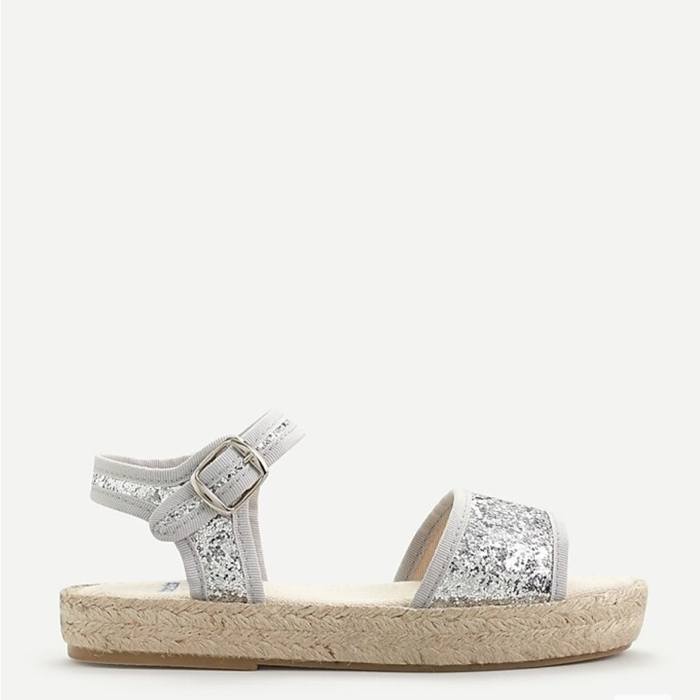 J Crew Girls' Childrenchic® glitter espadrille sandals AK456